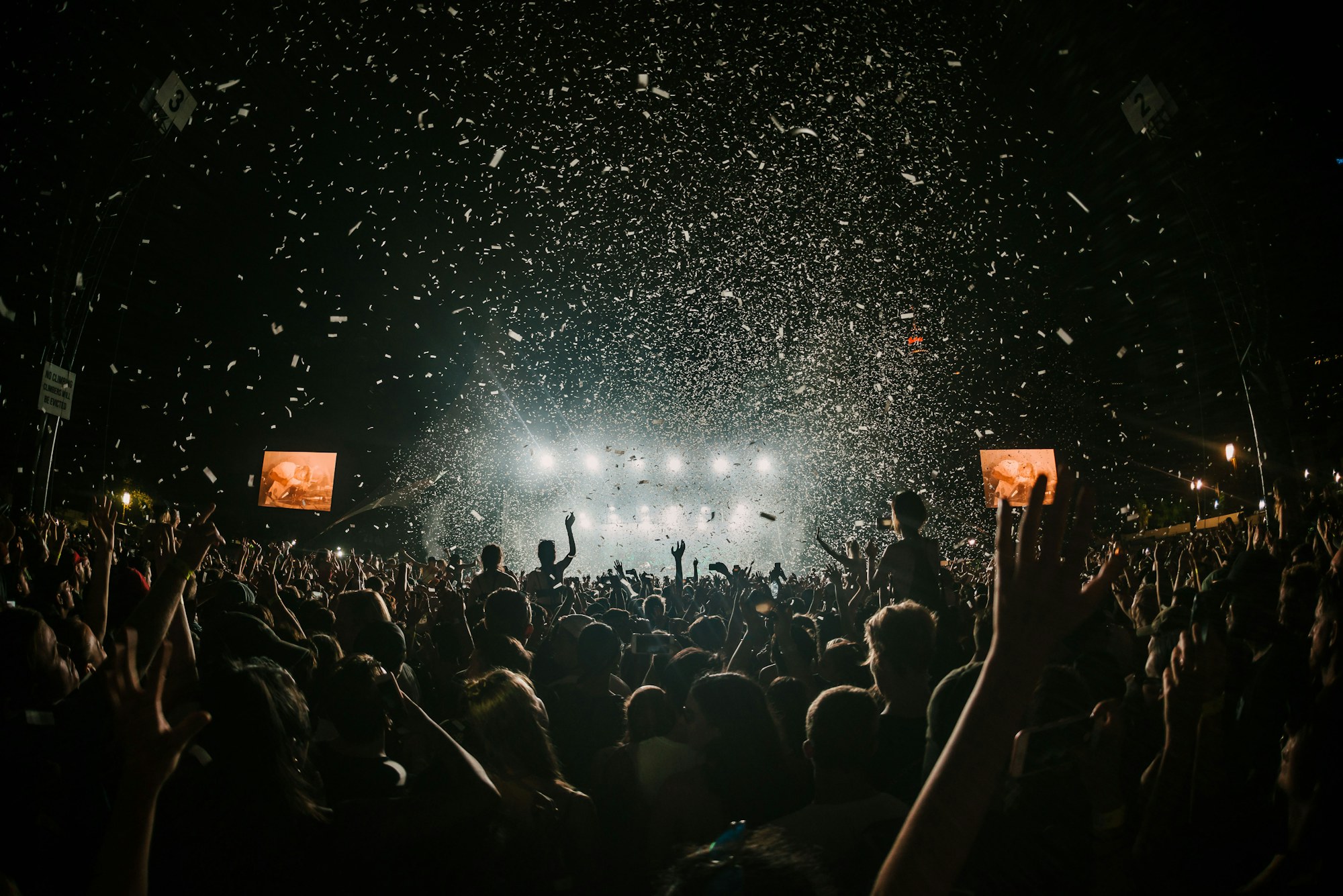 Crowd at an outdoor community celebration