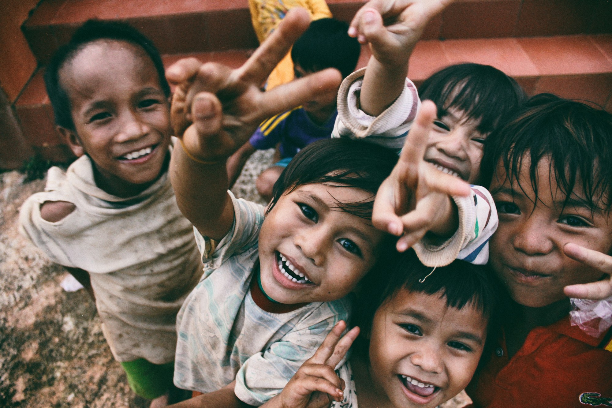 Children holding hands in a circle